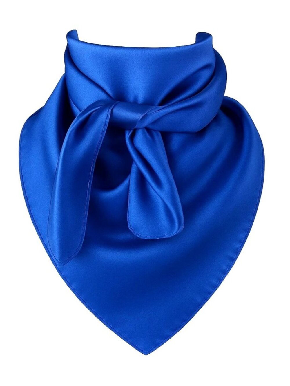 Blue Wild Rag Large Scarf 23x23 Inches Satin   Western Accessory Cowgirl Cowboy